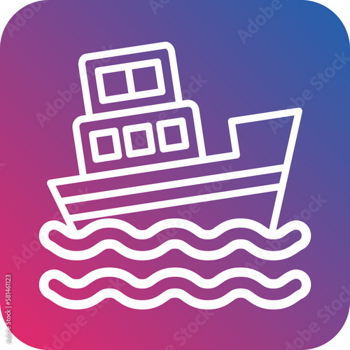 Vector Design Boat Sink Icon Style