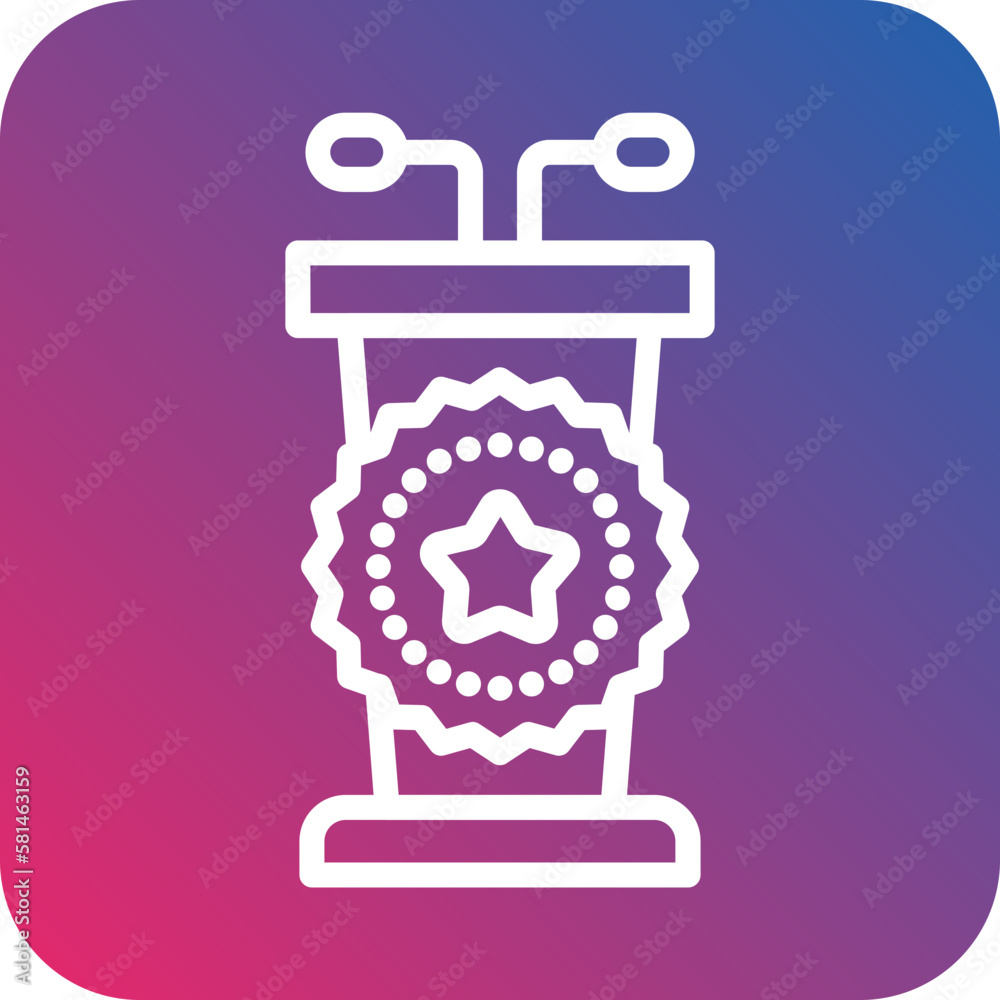 Vector Design Winner Podium Icon Style