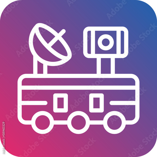 Vector Design Mars Rover Icon Style