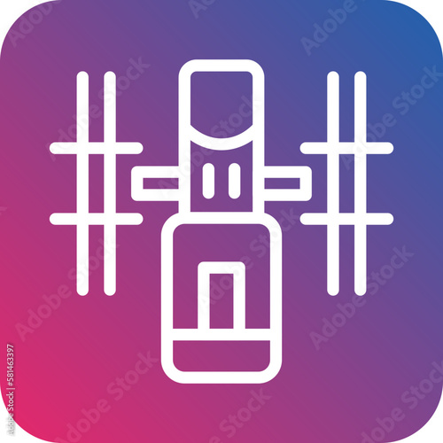 Vector Design Hubble Telescope Icon Style