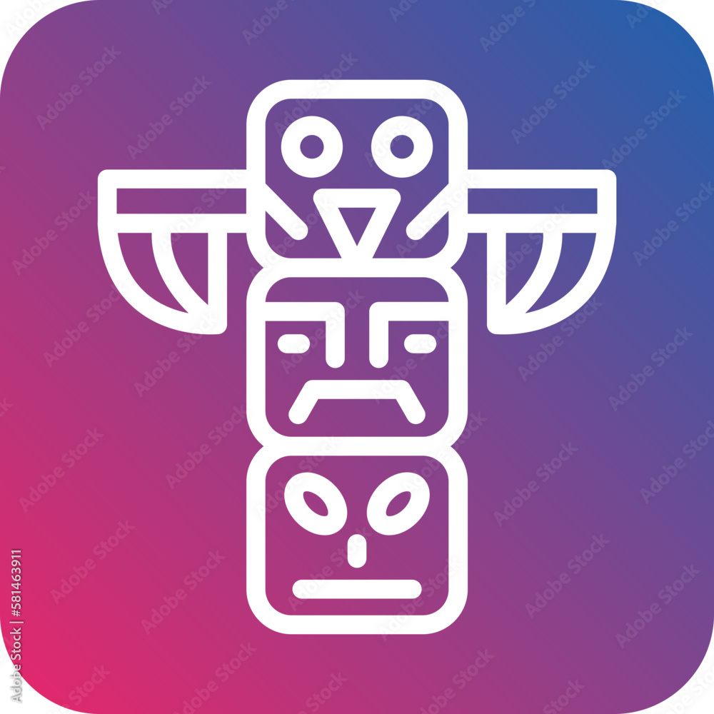 Vector Design Totem Icon Style Vector Design Totem Icon Style