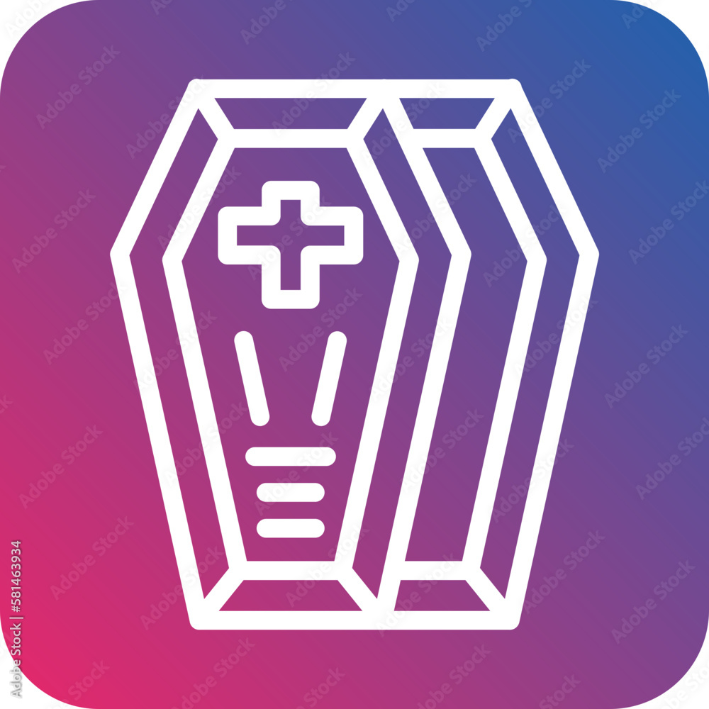 Obraz premium Vector Design Coffin Icon Style