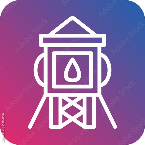 Vector Design Water Tower Icon Style