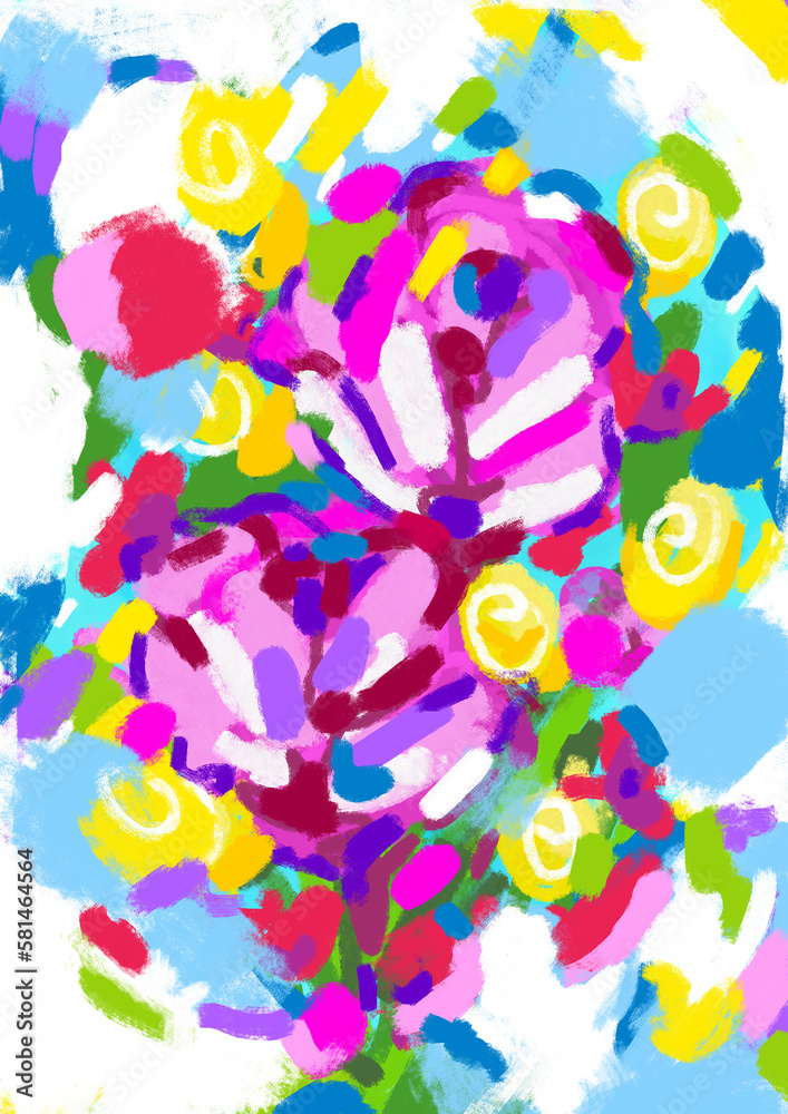 Obraz premium Beautiful Flower Painting - Premium Flower Art