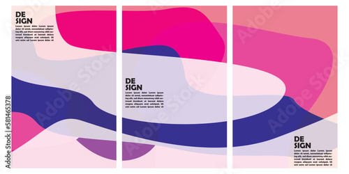 Vector vector soft color fluid and liquid brochure background template