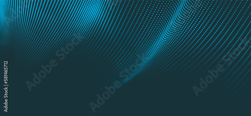 Abstract digital wave of particles. Futuristic point wave. Technology background vector. 3D rendering.