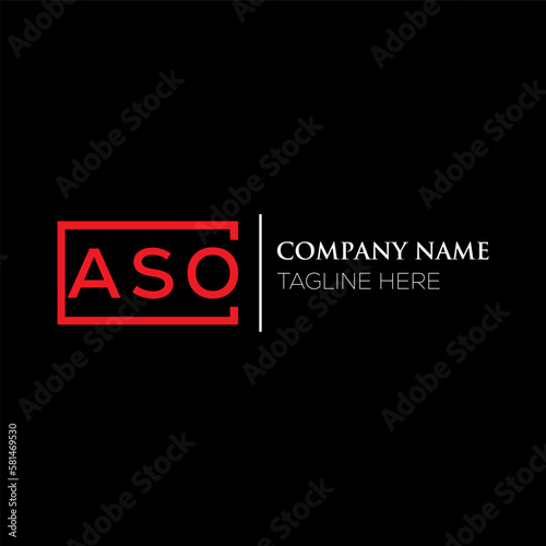 ASO letter logo design on black background. ASO creative initials letter logo concept. ASO letter design. ASO letter design on black background. ASO logo vector.
