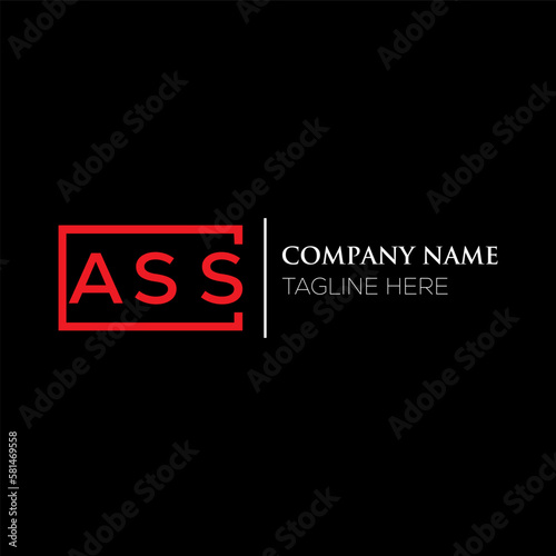 ASS letter logo design on black background. ASS creative initials letter logo concept. ASS letter design. ASS letter design on black background. ASS logo vector.
