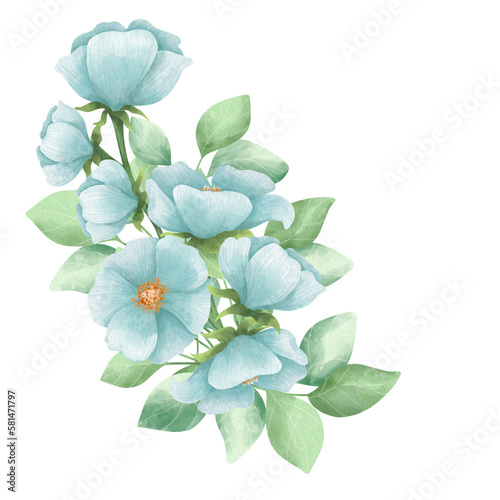 Blue floral