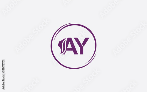 Beauty spa logo and symbol design with the letter AY