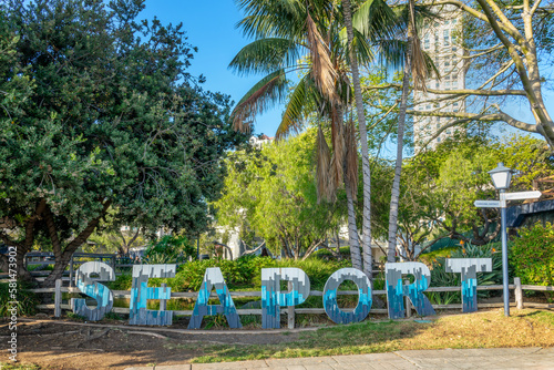 Фотография Seaport village sign in San Diego, California