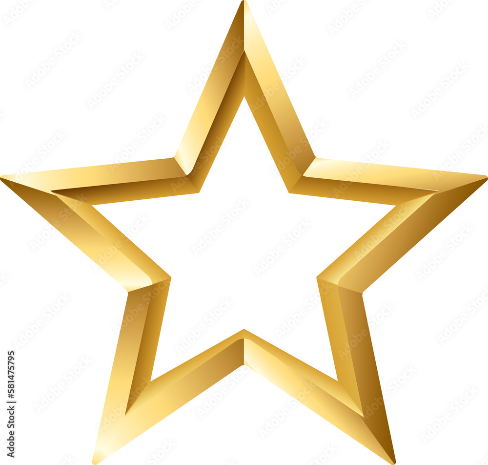3d Metal Stars Gold .Isolated badge for website or app 3d Metal Stars Gold .Isolated badge for website or app
