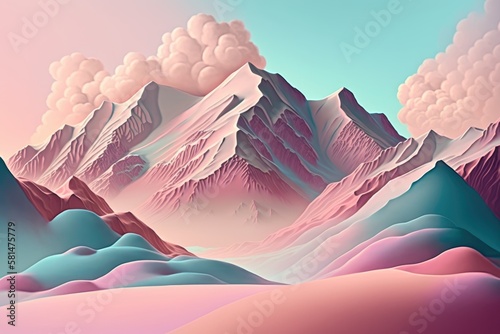 Soft Pastel Colors - Acstract Artwork - Backdrop photo