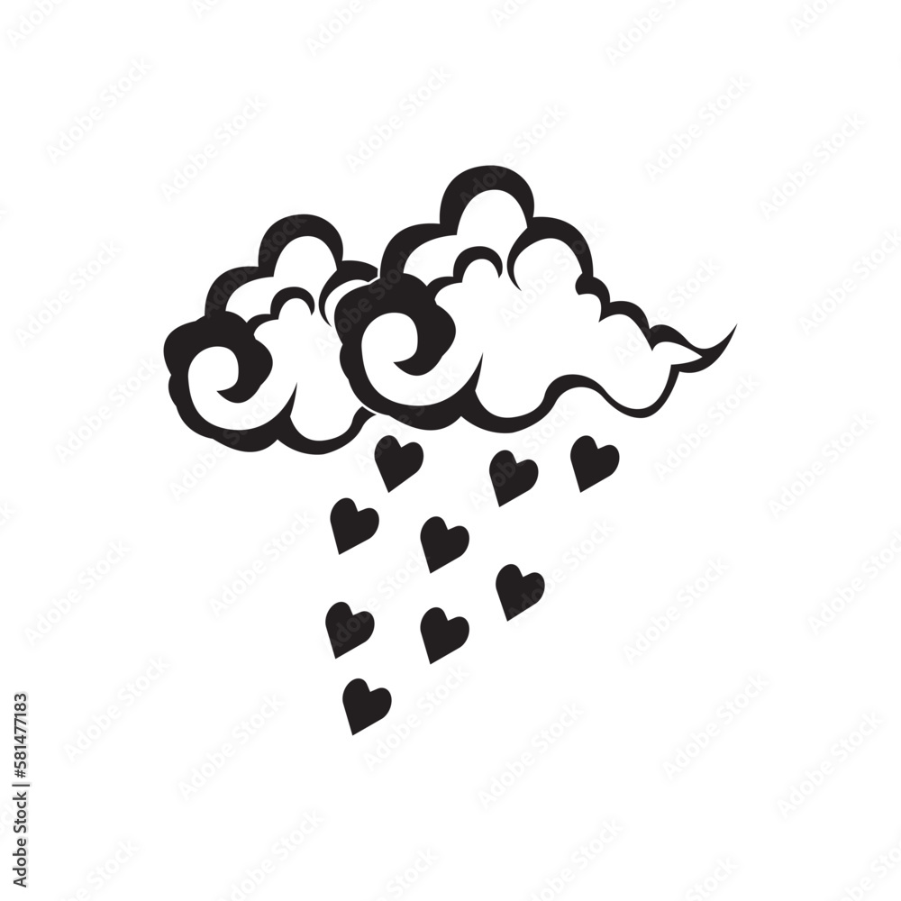 Chinese cloud or japanese cloud icon,illustration design template