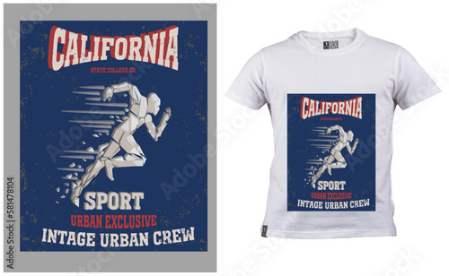 california t shirt design, sport t shirt design 