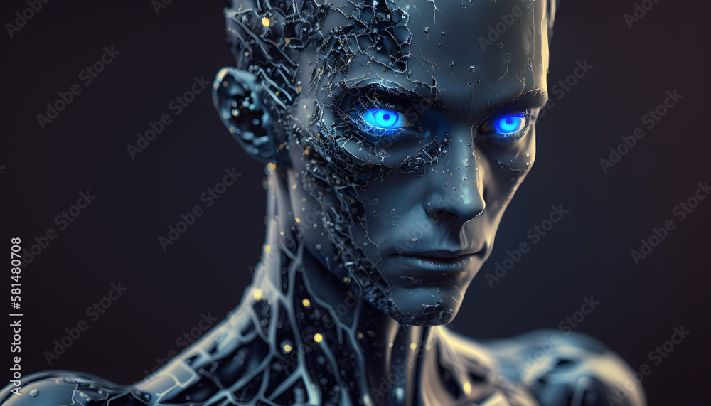 Evil Humanoid Artificial Intelligence - Generated by Generative AI Evil Humanoid Artificial Intelligence - Generated by Generative AI