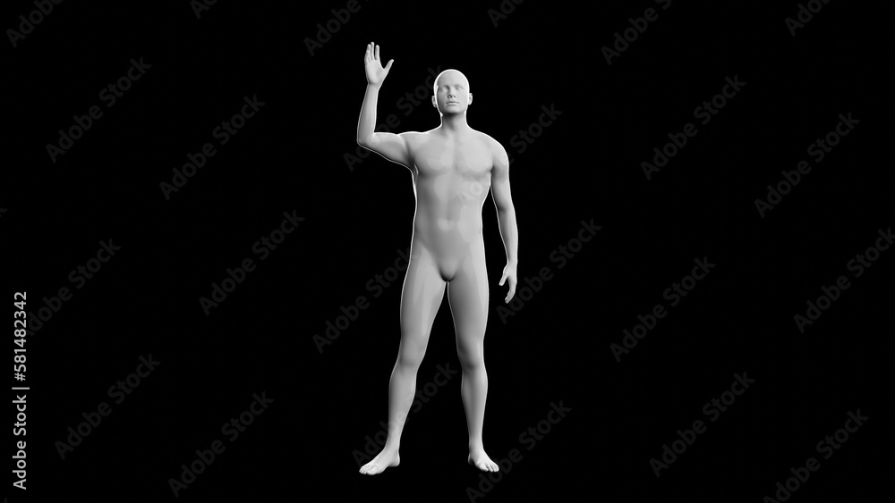 Beautiful young man posing, isolated on black background. 3d illustration (rendering). Plastic shiny mannequin, android, robot. Beautiful young man posing, isolated on black background. 3d illustration (rendering). Plastic shiny mannequin, android, robot.