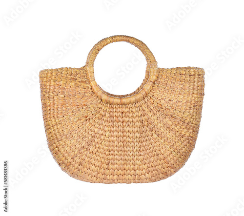 hand woven bag on transparent png