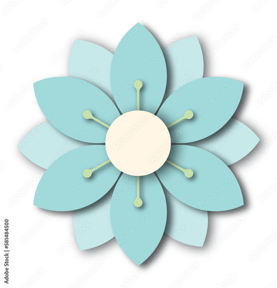 Paper blue flower. 3d illustration, vivid paper flowers, bright holiday floral background. Easter wallpaper, spring theme. set Paper blue flower. 3d illustration, vivid paper flowers, bright holiday floral background. Easter wallpaper, spring theme. set