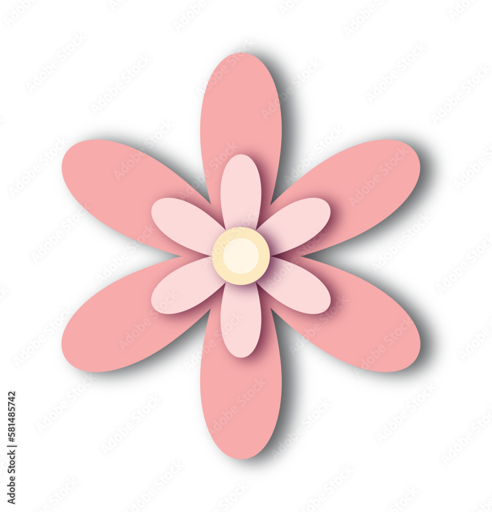 Paper pink flower. 3d illustration, vivid paper flowers, bright holiday floral background. Easter wallpaper, spring theme. Paper pink flower. 3d illustration, vivid paper flowers, bright holiday floral background. Easter wallpaper, spring theme.