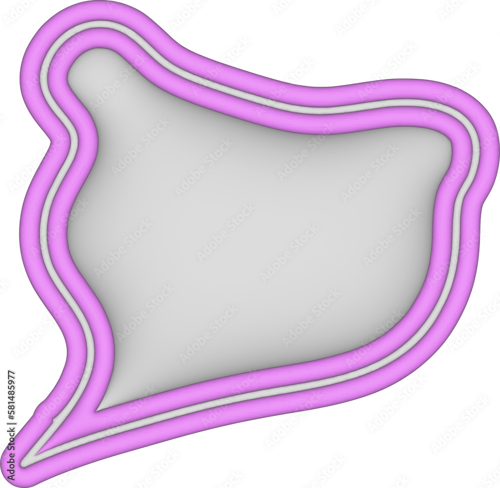 3d pink frame for notes