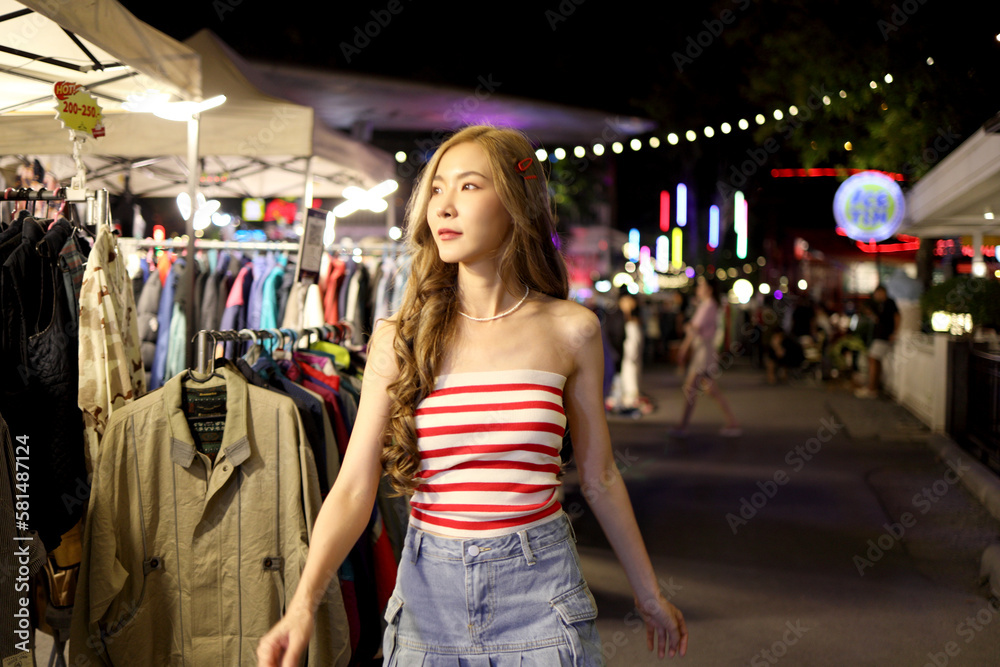 Girl in Night Market
