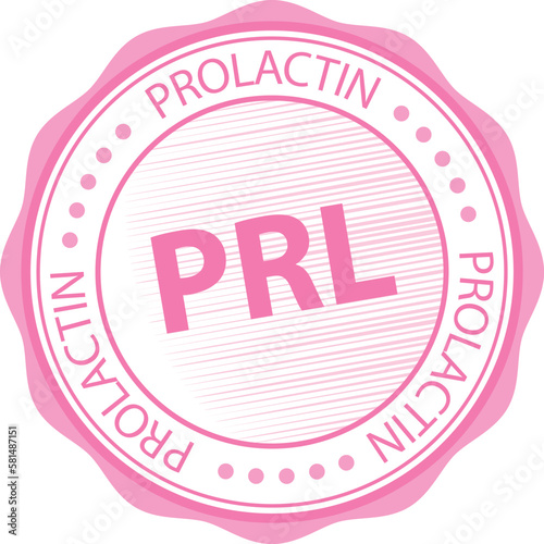 High elevated prolactin rubber stamp. Prolactinoma concept
