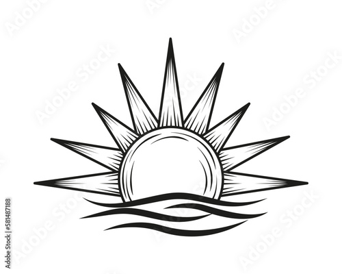 sun minimalist tattoo