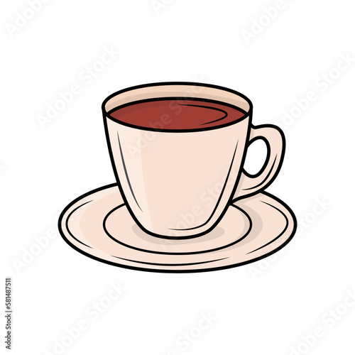 Cup of espresso vector color icon. Vector illustration