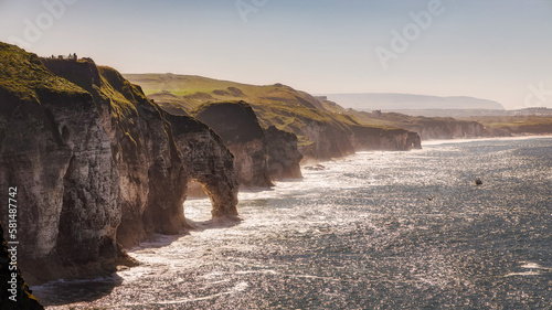 Northern Ireland, view of the coast from Dunluce Castle photo