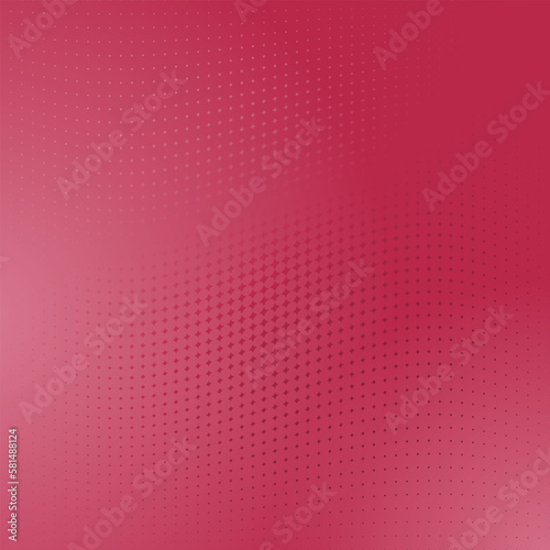 Halftone wavy four points stars in pink and bourdeaux on Viva Magenta gradient background. Pop art style texture. Can be used for landing pages, posters, brochures, flyers, ads, banners, covering