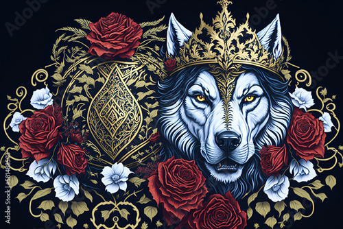 Obraz na płótnie head of wolf w salonie