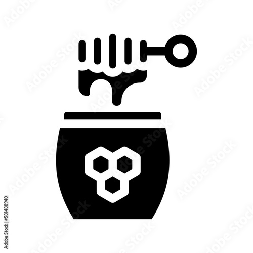 honey solid icon illustration vector graphic 