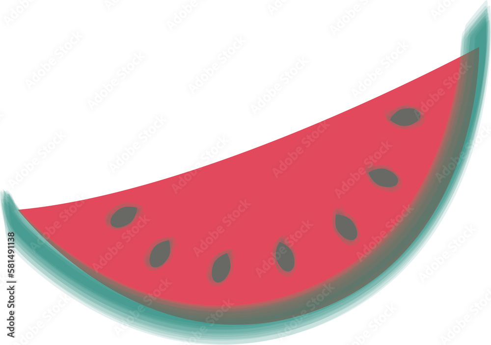 Watermelon fruit cartoon illustration, Transparent background Watermelon fruit cartoon illustration, Transparent background