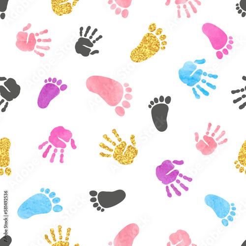 Seamless pattern with color...