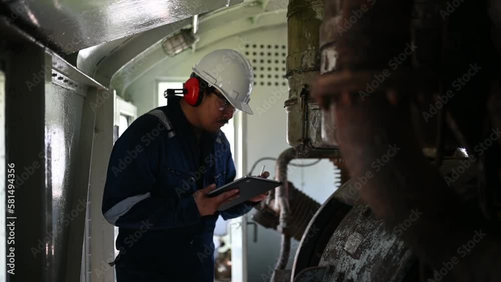 Engine engineer inspecting large machines in factory,Railway engine maintenance technician,engine repair mechanical manager Engine engineer inspecting large machines in factory,Railway engine maintenance technician,engine repair mechanical manager