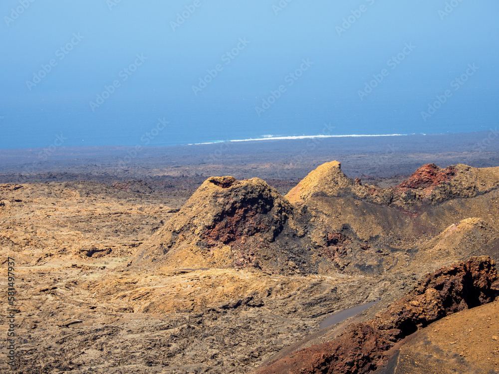 Volcano crater on Lanzarote Volcano crater on Lanzarote