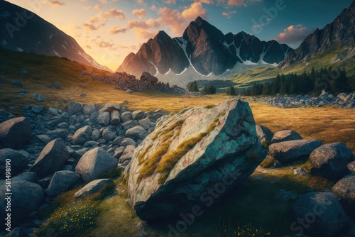 Tableau sur toile High Tatra mountain summer landscape