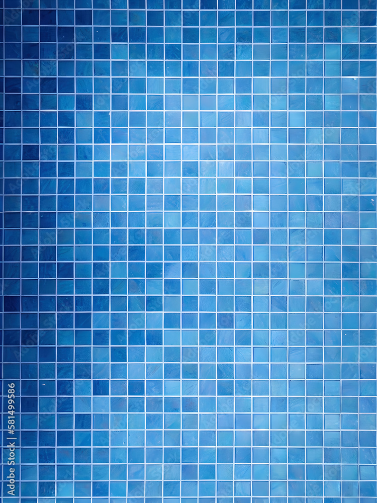 Generative AI Image - Blue swimming pool waterproof tiles background Generative AI Image - Blue swimming pool waterproof tiles background