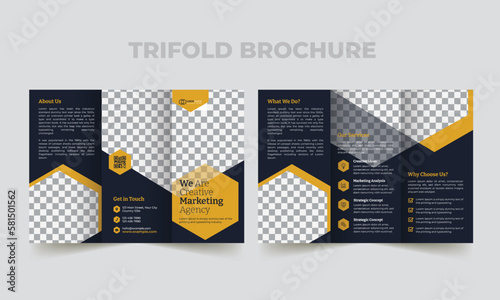 Creative corporate modern business trifold brochure template