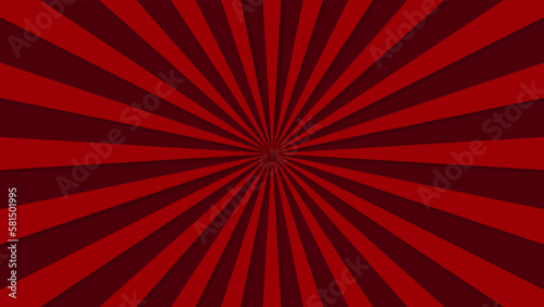 Sunlight narrow vertical abstract background. Powder dark red color burst background. Vector illustration. Sun beam ray sunburst pattern background. Retro bright backdrop.