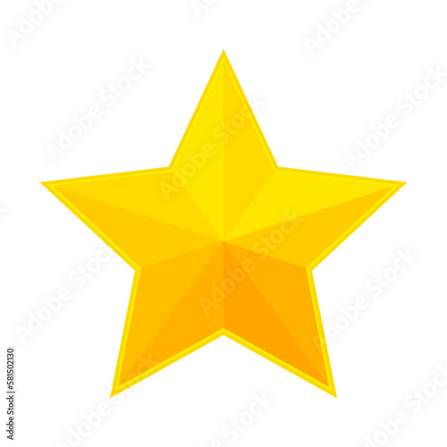 Golden star. Star isolated on transparent background. vector icon.