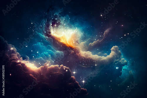 Night sky - Universe filled with stars  nebula and galaxy  flat 2d texture - Exploration  celestial  otherworldly  cosmic  infinite  mysterious  vast  mesmerizing  beautiful  colorful   