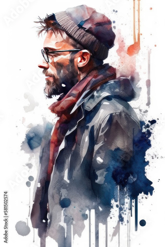 Man ilustration Generate Ai