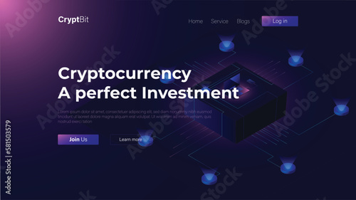 Crypto landing page design