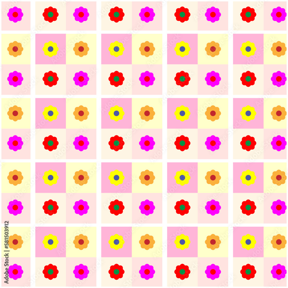 Retro Colorful Flowers Seamless Pattern Illustration Men's Shirt Fashion Textile Fabric. Repeating Tile. Retro Colorful Flowers Seamless Pattern Illustration Men's Shirt Fashion Textile Fabric. Repeating Tile.
