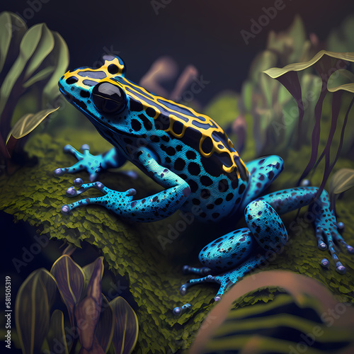 Poison dart frog. Generative AI