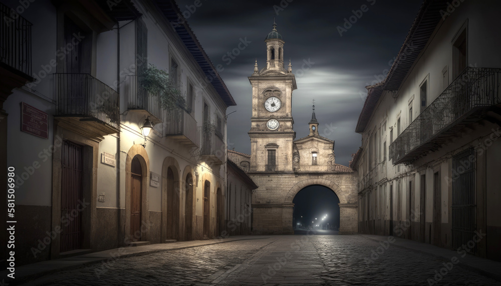 Logrono Old Town in the Rioja Region. Journey through incredibly beautiful Spain. Generative AI