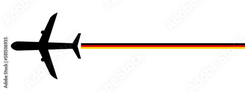 germany plane icon vector illustration. isolated on white background
