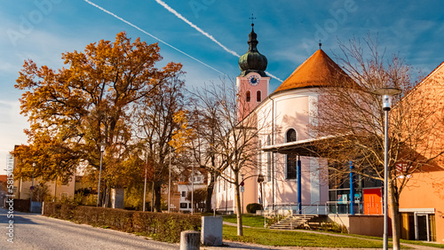 Fotografie Church at Landau, Isar, Bavaria, Germany